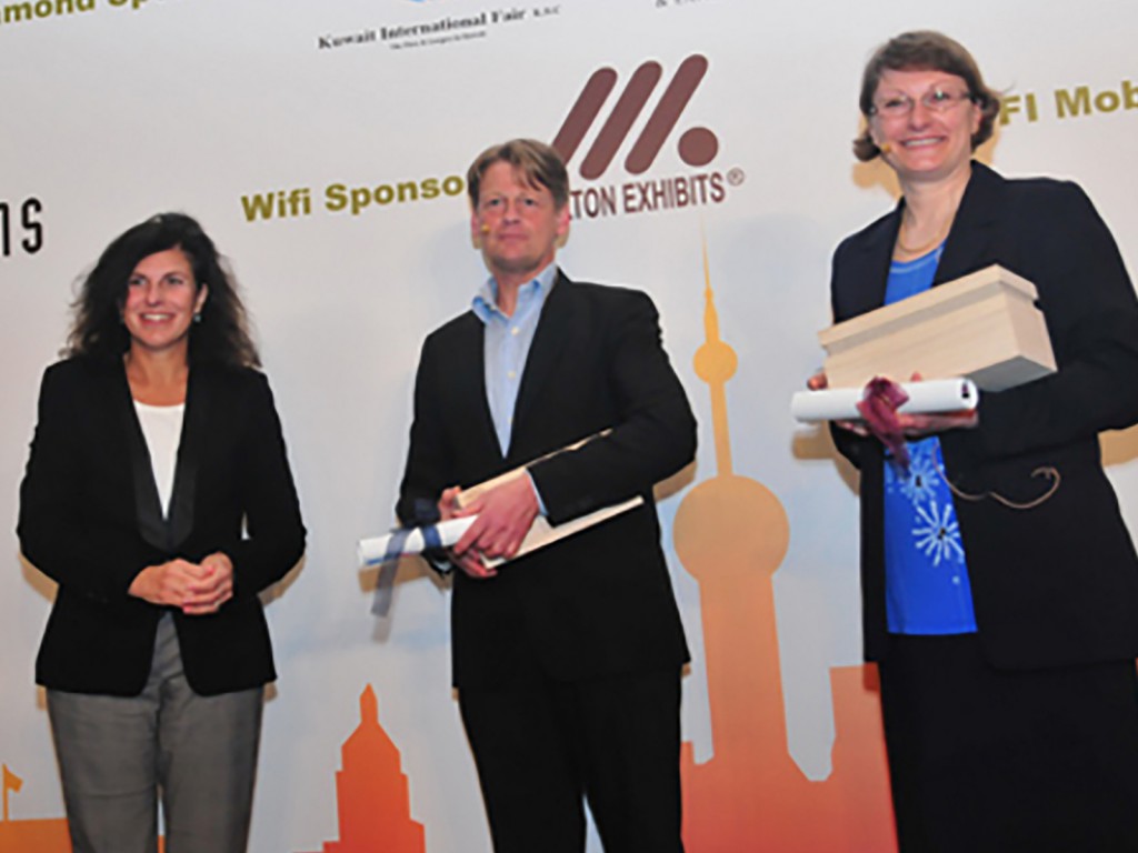 left to right; Maria Martinez, Chair of the UFI ICT Committee, Mattias Strauss, Founder and COO, InvitePeople (Sweden), and Helena Nilsson, Marketing & Communications Director, Stockholmsmässan